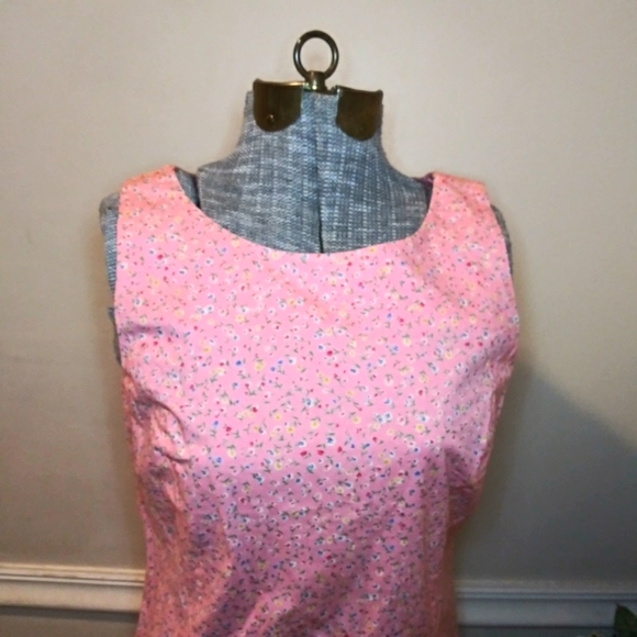 Vintage 90's Deadstock Marisa Christina Pink Ditsy Floral Sheath Dress - Picture 2 of 11